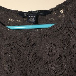 Grey Tank top with floral designs on fabric!